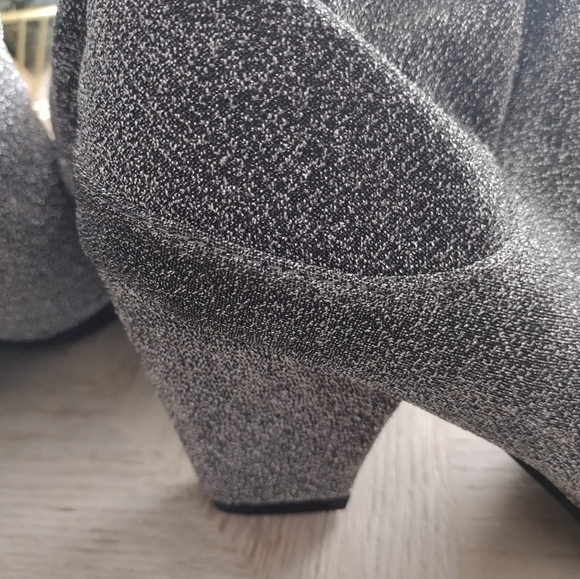Silver Glitter Boots - Picture 5 of 6